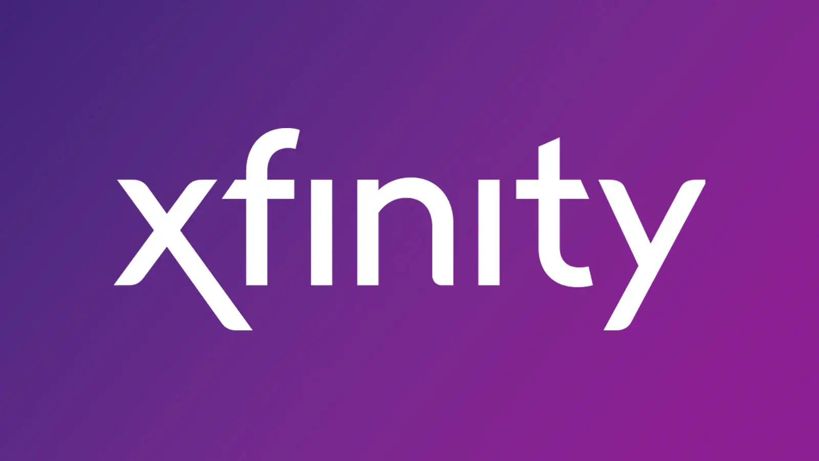 Xfinity logo on a purple background.