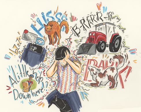 Do not overload a horseback rider's brain with too much information at one time.