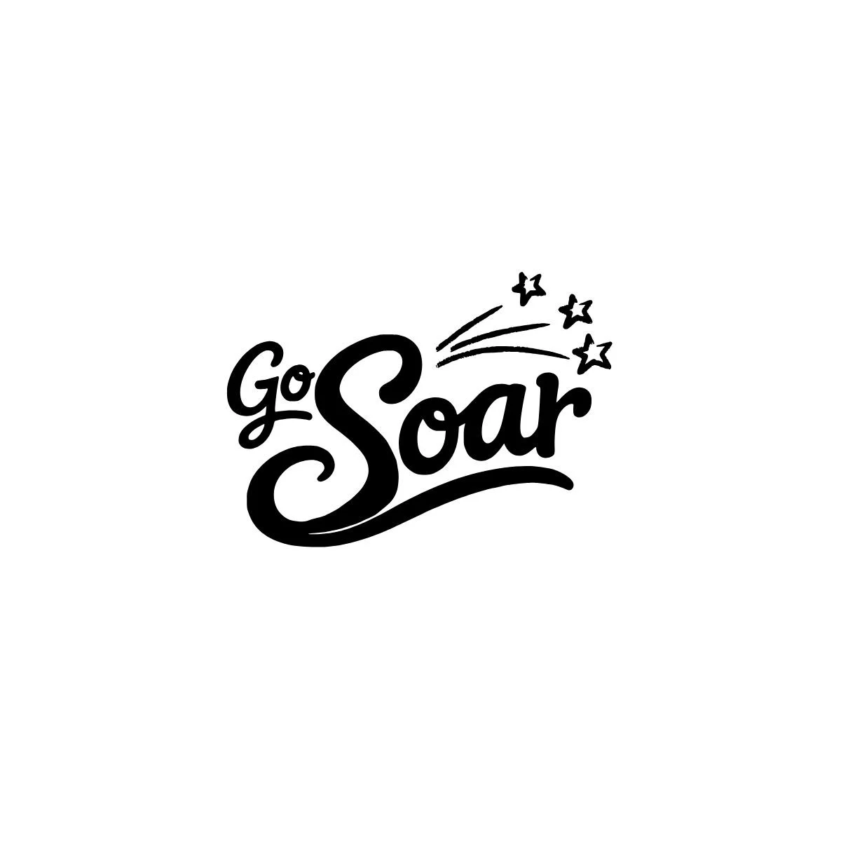 Go Soar black and white logo