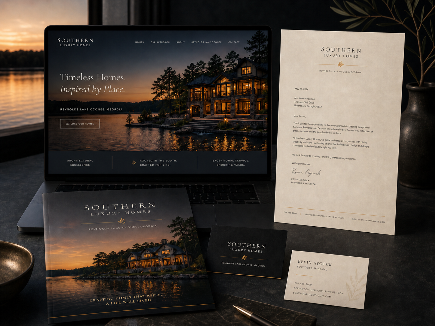 Southern Luxury Homes brand mockup