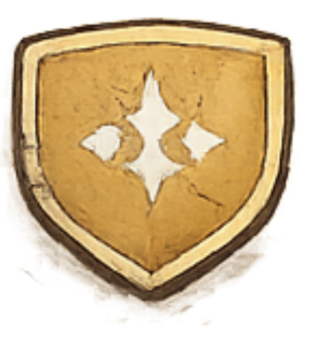 Golden shield icon