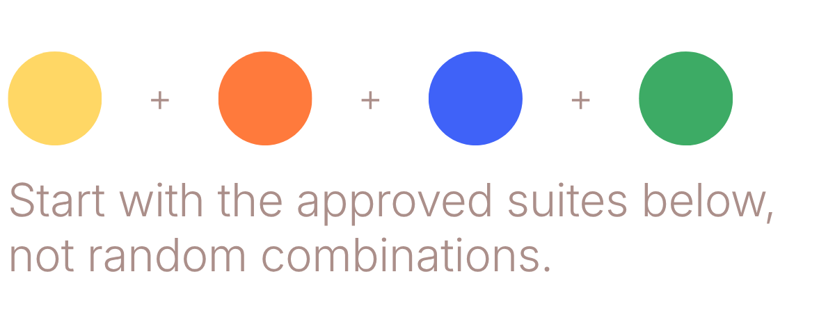 Approved color suite examples