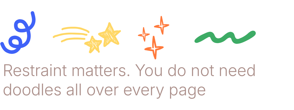 Approved hand-drawn doodle styles