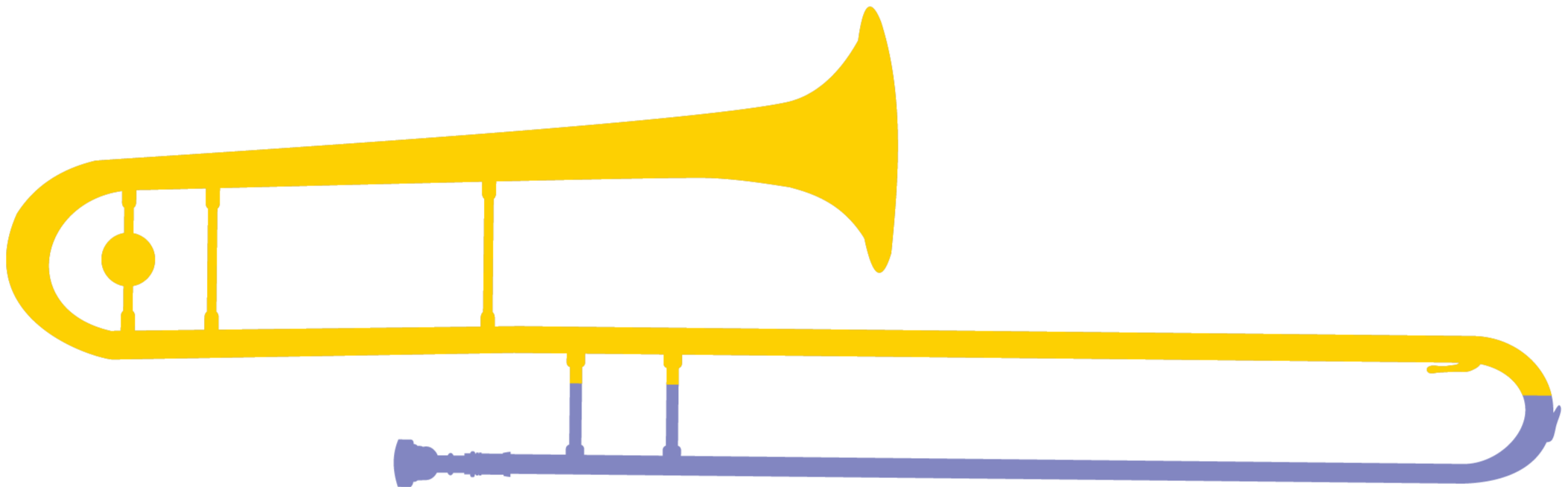 Diagram of a saxophone showing parts labeled in black, with gold and purple coloring.