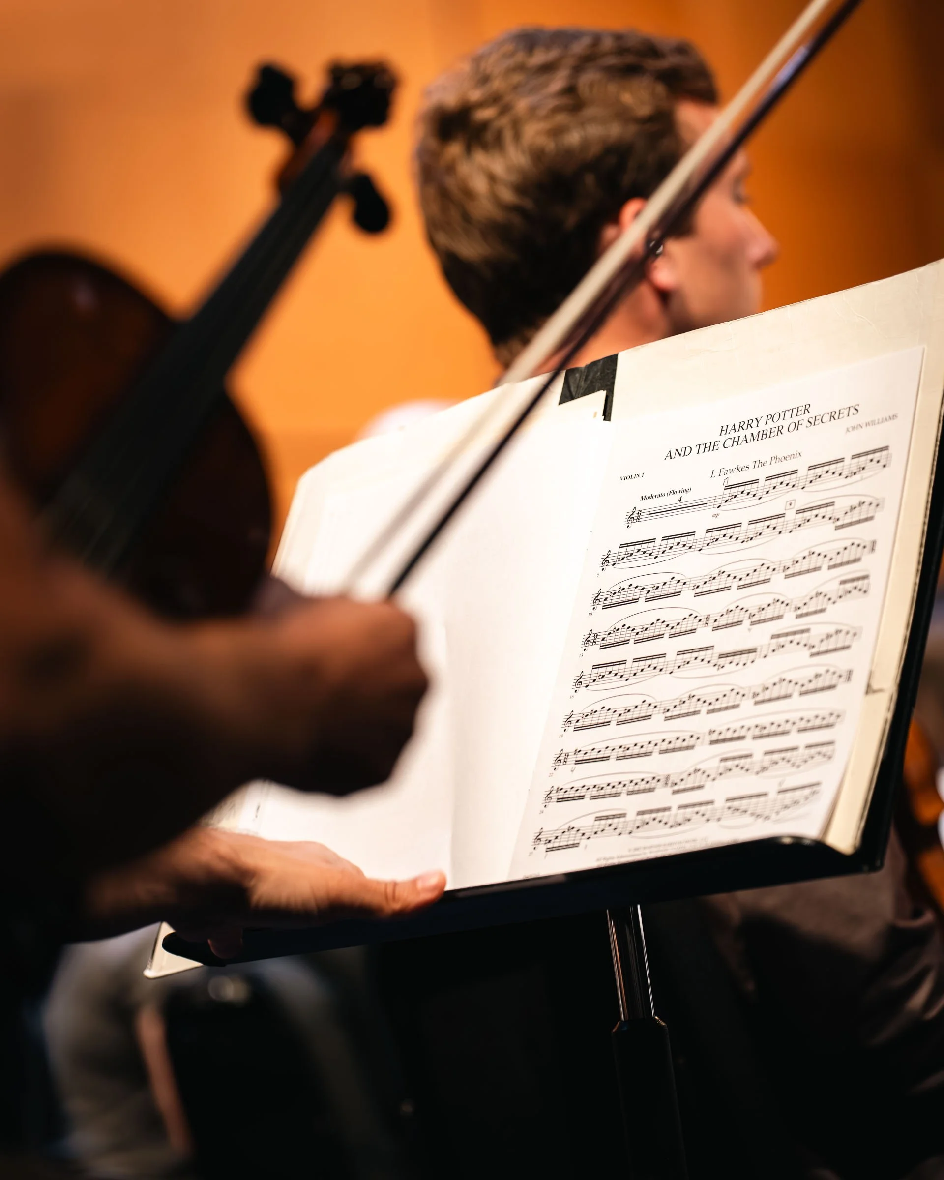 orchestra playing