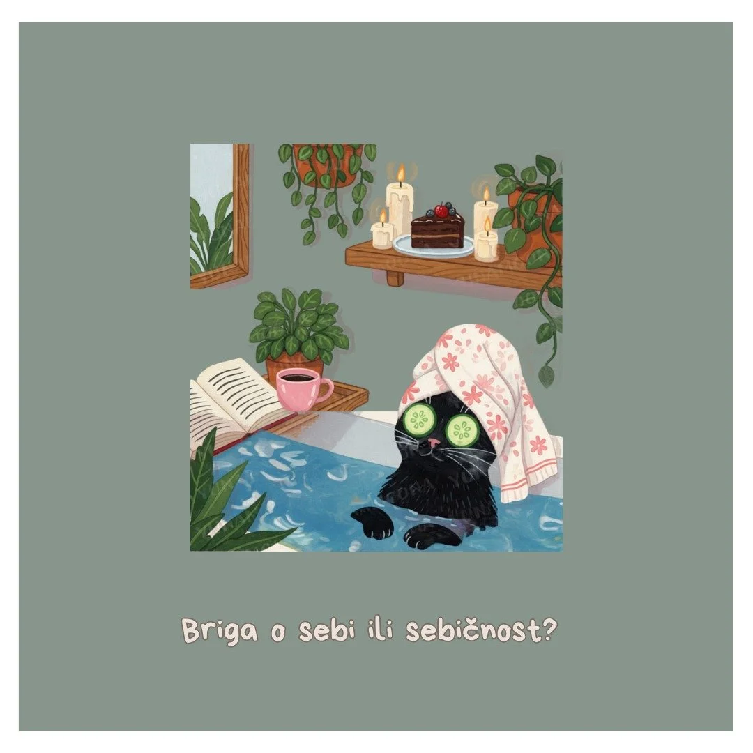 Briga o sebi se često poistovećuje sa sebično&scaron;ću. Ipak, između njih postoji važna razlika.

Sebičnost podrazumeva da osoba stavlja svoje potrebe ispred svih drugih, bez obzira na potrebe ljudi oko sebe.

Briga o sebi predstavlja sposobnost da 