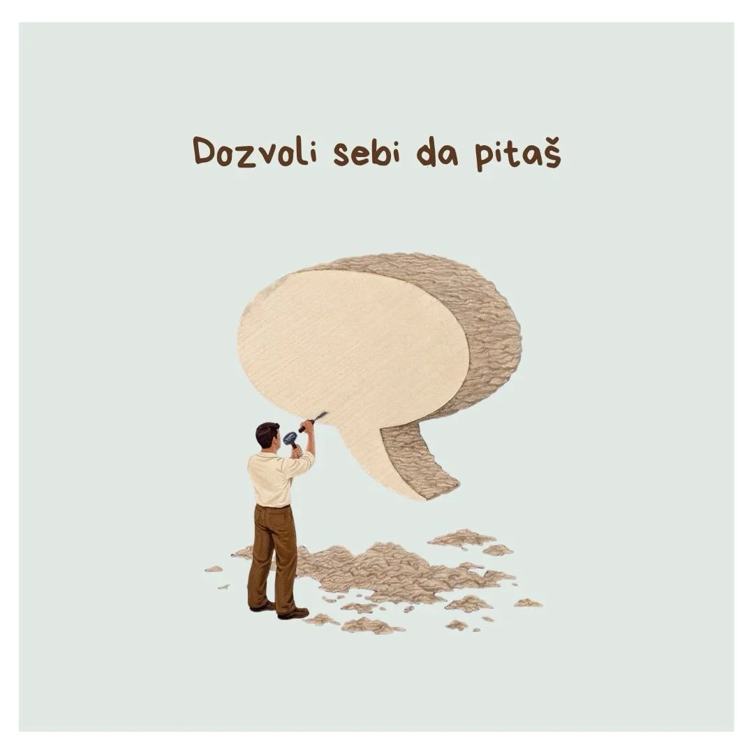 Koliko često se zaustavi&scaron; i prećuti&scaron; pitanje?
Pomisl&iacute;&scaron; da je glupo ne&scaron;to ne znati.
Da zauzima&scaron; tuđe vreme i prostor vi&scaron;e nego &scaron;to ti je prijatno.
I tako ostane&scaron; bez odgovora, ali i bez mo