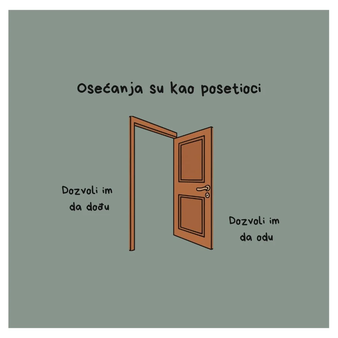 Osećanja su kao posetioci, zato im dozvoli da se zadrže neko vreme. Dolaze da nas podsete da smo ljudska bića i da učine da se osećamo živim. 
🌻
Feelings are like visitors, so let them stay for a while. They come to remind us that we are human and t