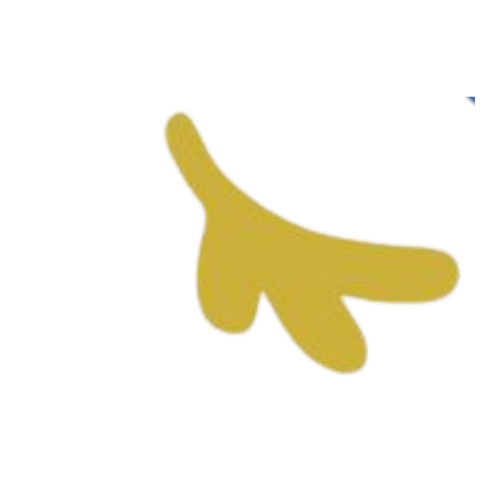 A cartoon banana with wings.