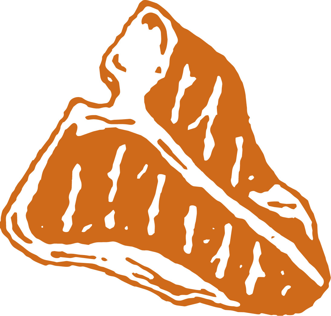 Digital illustration of a slice of toasted bread with grill marks.