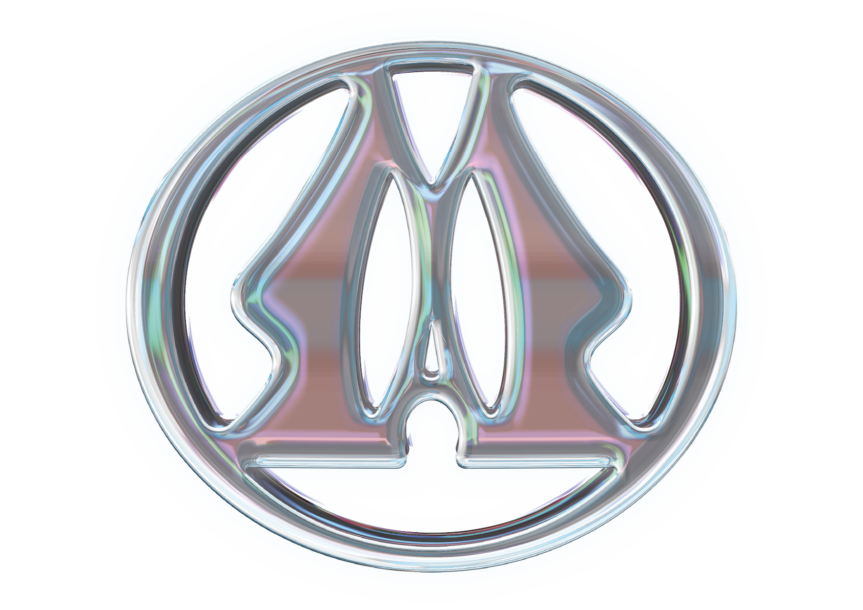 Médaillon Merci Au Revoir Music avec un effet métallique irisé