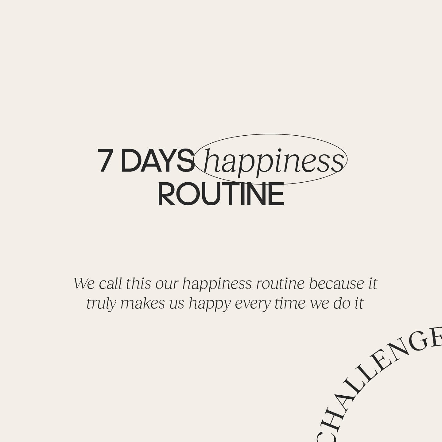 Here it is! The 7-Day Happiness Routine.

Follow this routine for just 7 days and feel the difference! Reset your mind and body, and experience the calm and health benefits it brings.

✨ Just start and let us know how you feel