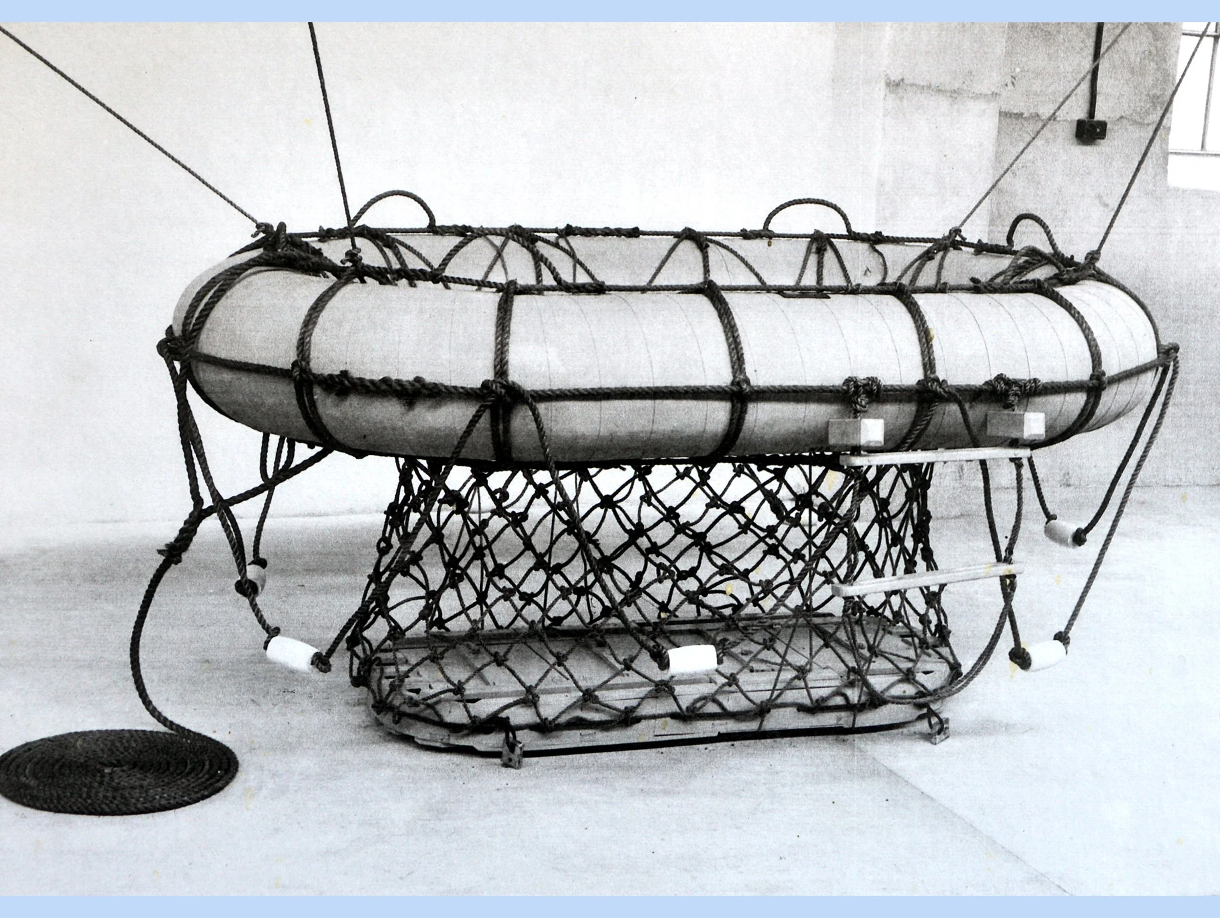  NOTTS INDUSTRIES -  
This photo shows one of the Carley Life Floats which saved many lives at sea during WW2. 
