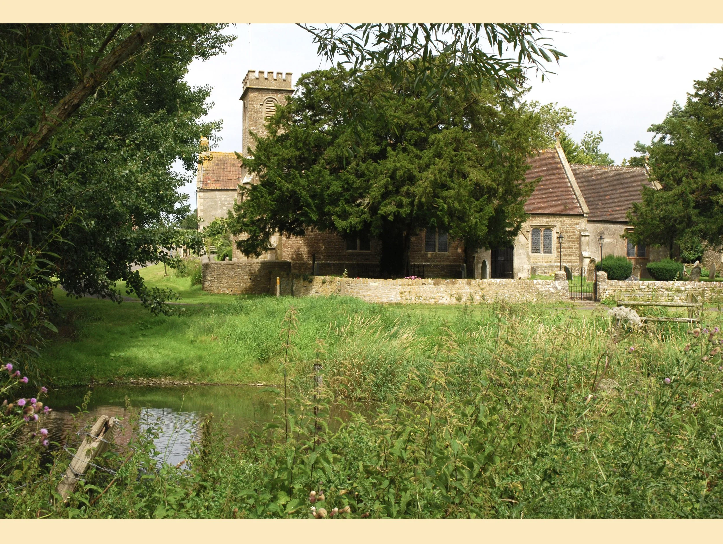  RODDEN -  
Rodden is a parish, on the Warminster Road, 1.5 miles from Frome in the Frome division of the county.  All Saint’s church is an ancient building of stone in the Early English style, dating from 1640 and the register dates from about the y