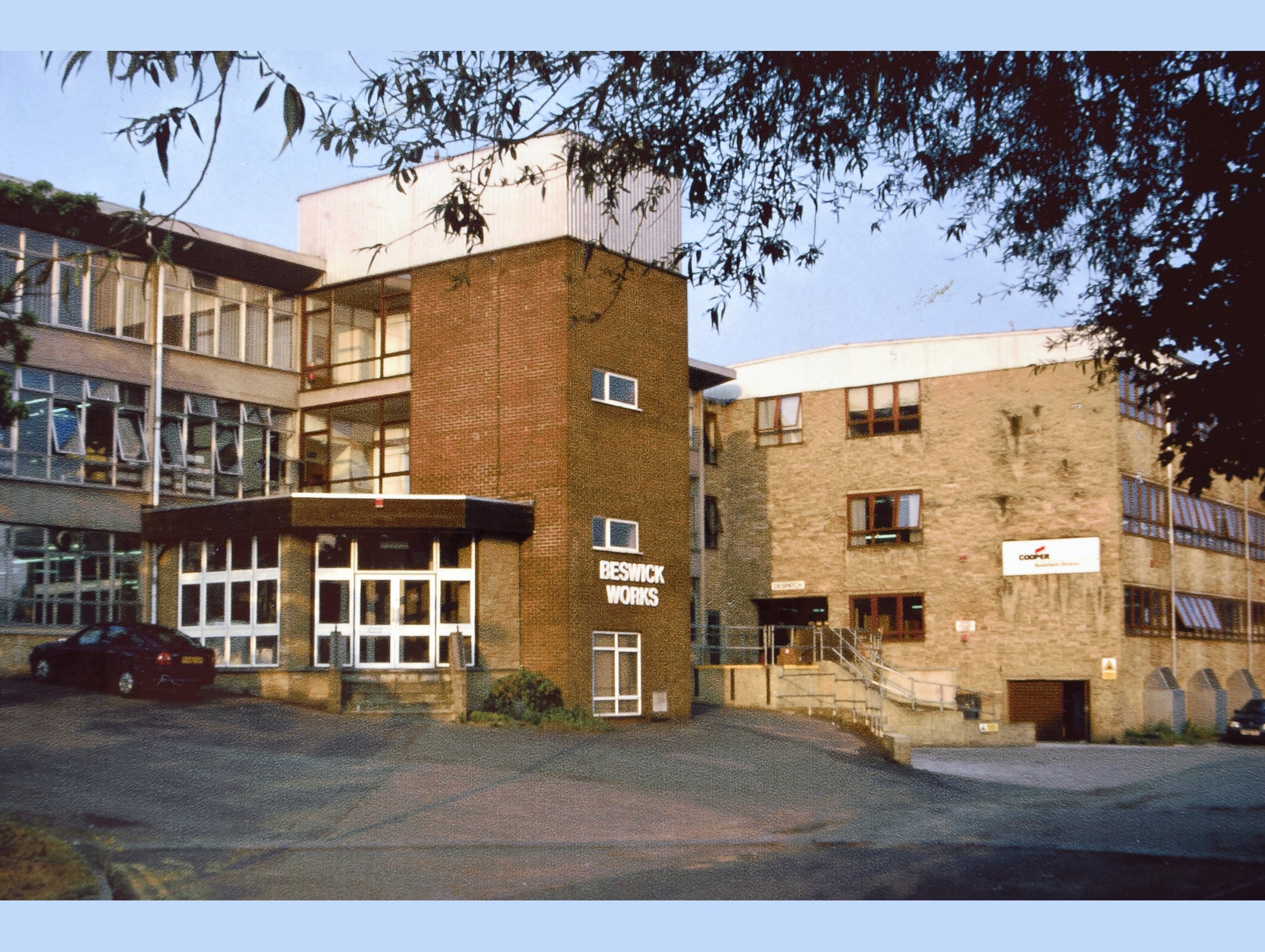  BESWICKS -  
Founded by Kenneth & Bob Beswick the company relocated to Frome from Essex, at the request of the Air Ministry in 1939. They produced specialist fuses for the car and aviation industry and became one of Frome's largest employers.
