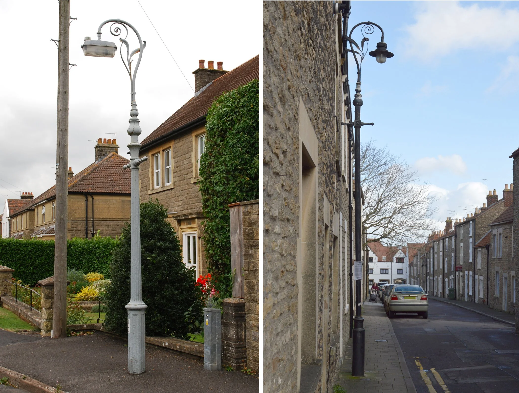  LYNFIELD ROAD & NAISHS STREET 
Left pic:  this lamp is near the entrance of Lynfield Road walk. Right pic: this lamp is tucked against a house in Naishs Street.
