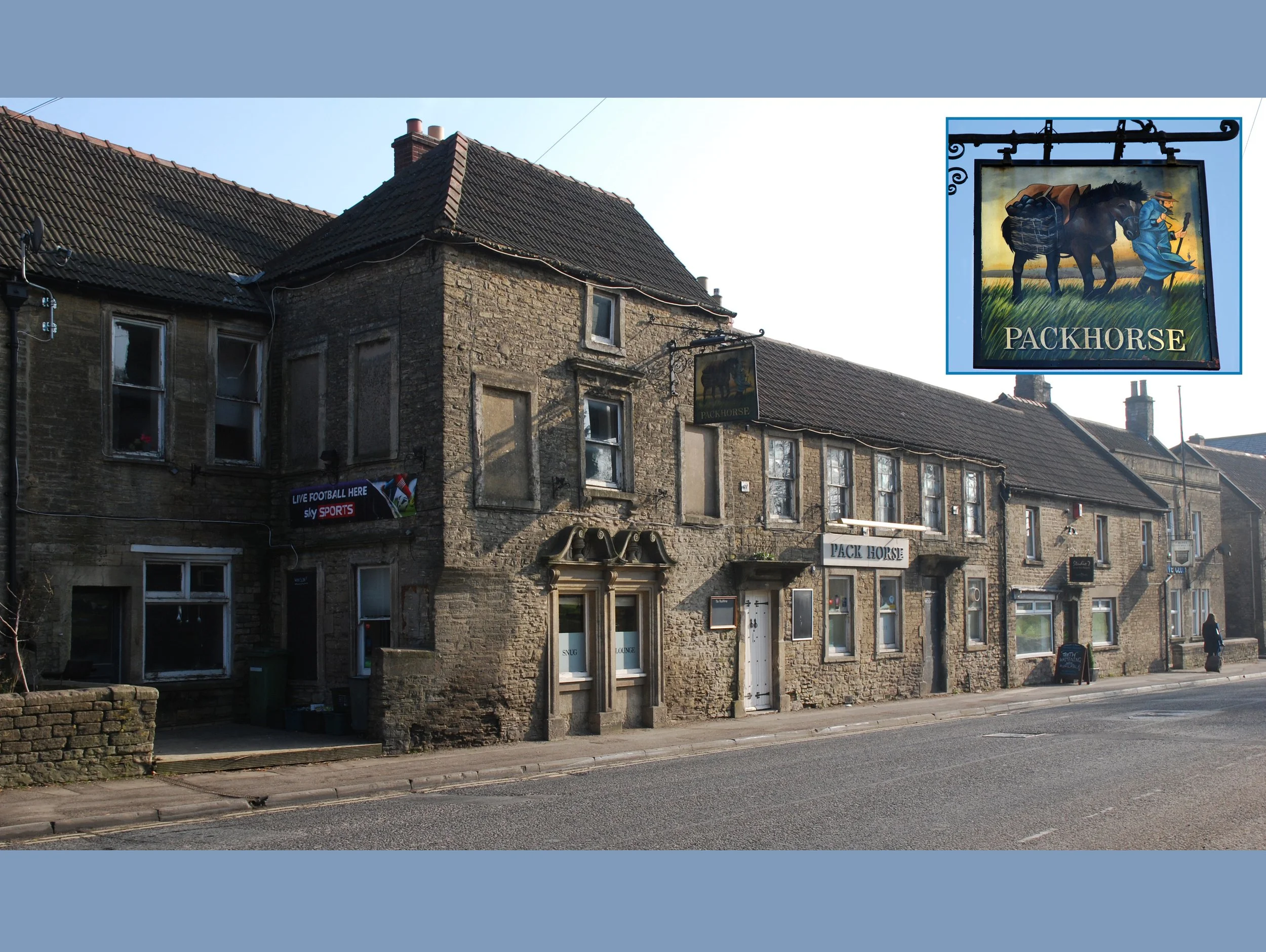  THE PACK HORSE -  
Sited opposite Christ Church in Christchurch Street West, The Pack Horse c1740, has closed and re-opened several times over the last decade. Landlords:
Singer, Crumbleholme, Watts, Smith, Brown, Dallimore, Mills, Rowlson, Johnson.