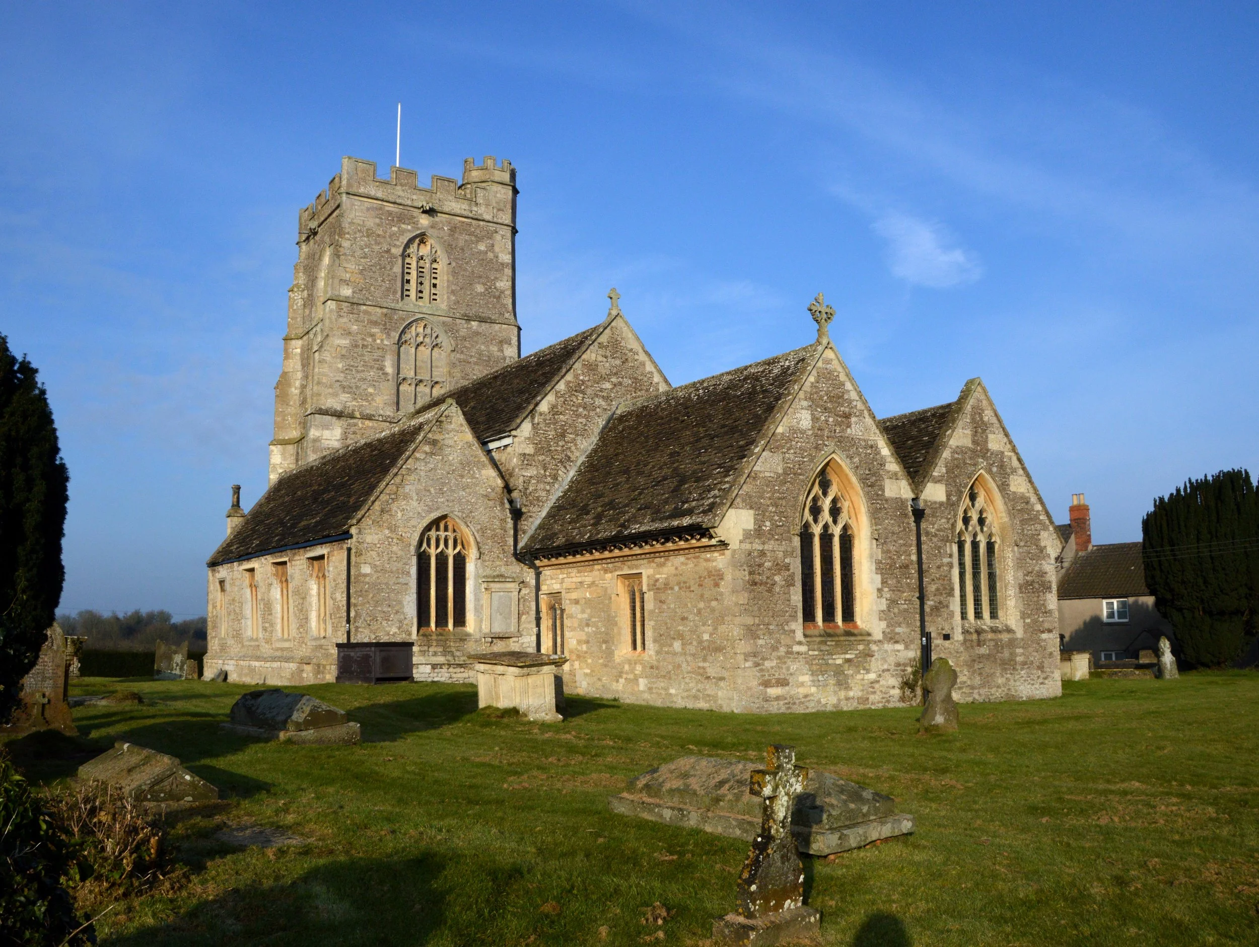  RODE CHURCH -  
The Church of St Lawrence (shown above) dates from the late 14th and early 15th century. At Rode Hill Christ Church was built in 1824 but was made redundant in 1995 and is now privately owned.
