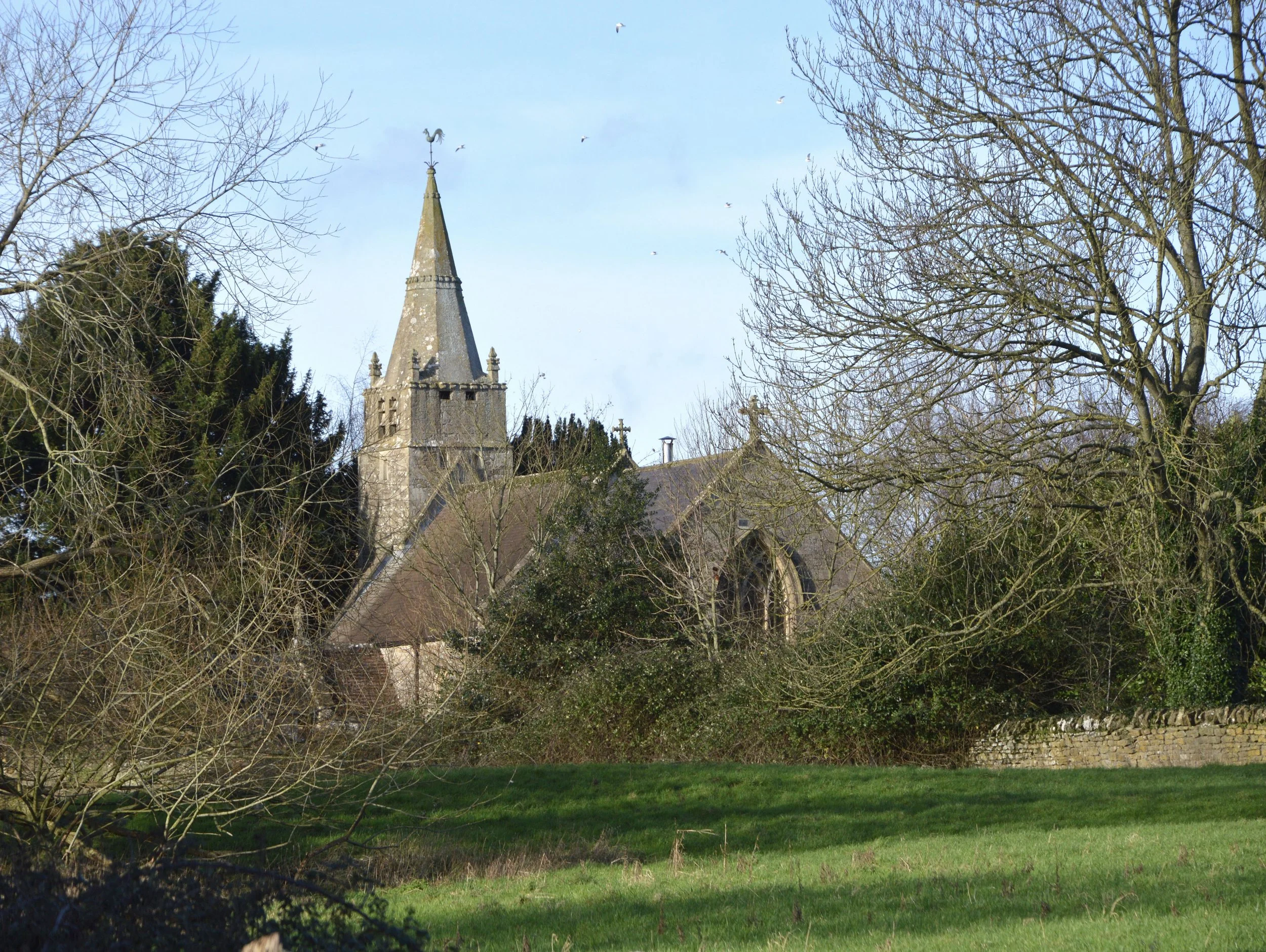  WOOLVERTON -  
Woolverton is a small parish and village, on the Bath and Warminster Road, on the west of the river Frome, 4 miles north from Frome in the Frome division of the county. The church of St. Lawrence is a small but ancient building of sto