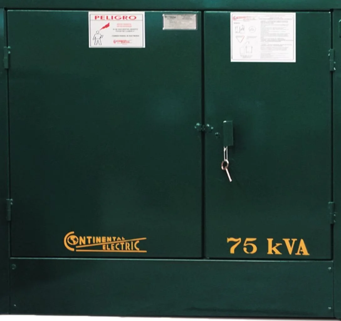 Transformador Continental Electric 75 Kva Pedestal Trifásico 13200 V 220/127