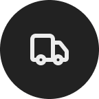 Icon of a delivery truck on a black background.