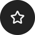 White star icon inside a black circle