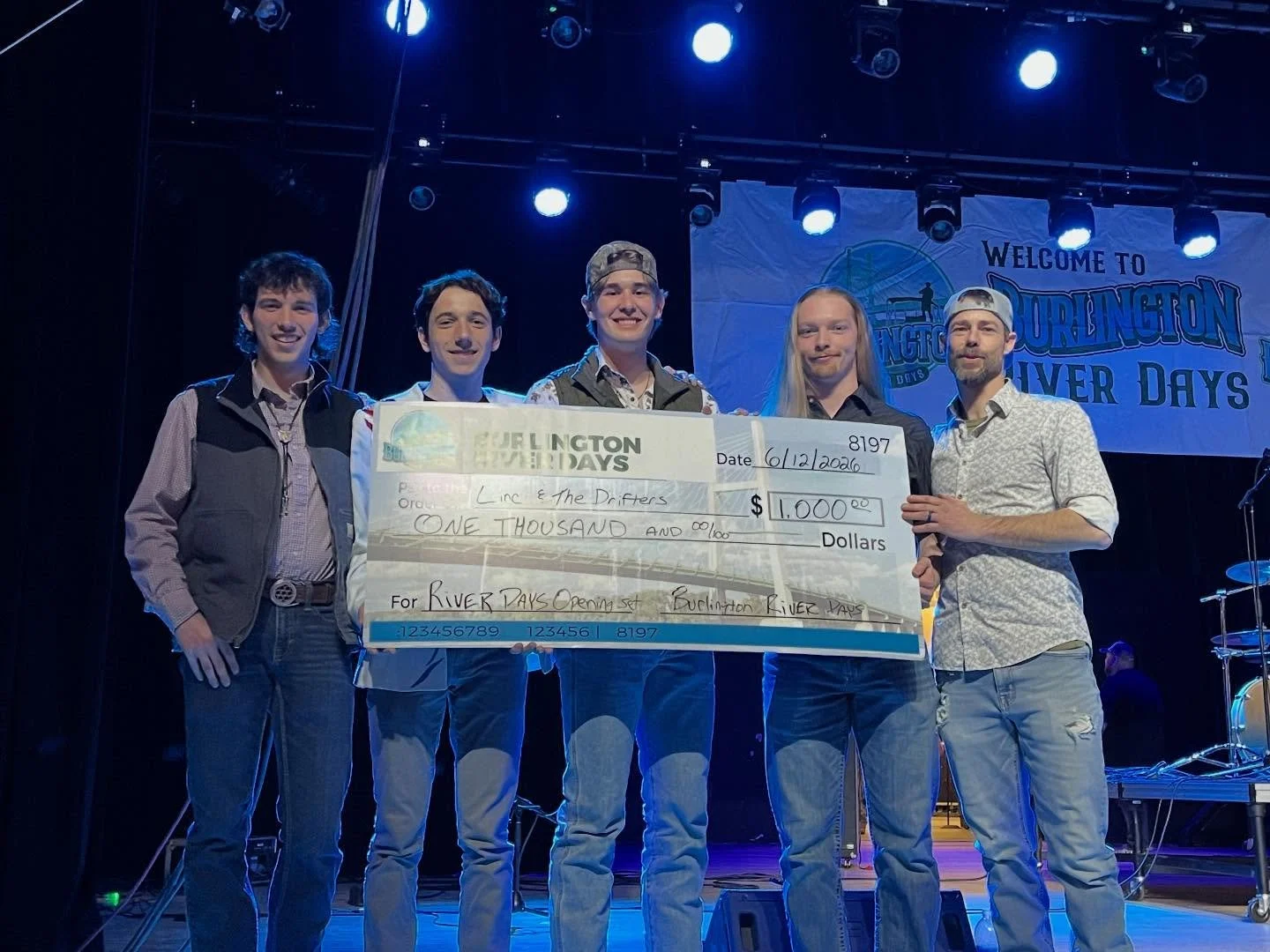 Congratulations to Linc and the Drifters for winning Battle of the Bands! 

Wait, there&rsquo;s more&hellip;

Because they&rsquo;re a country band, we figured they were a better fit for the River Days Friday night lineup with Stone Cold Cowboys and R