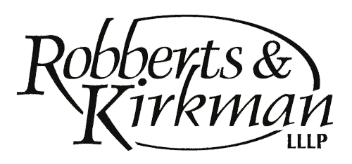 Logo for Robberts & Kirkman LLP law firm.