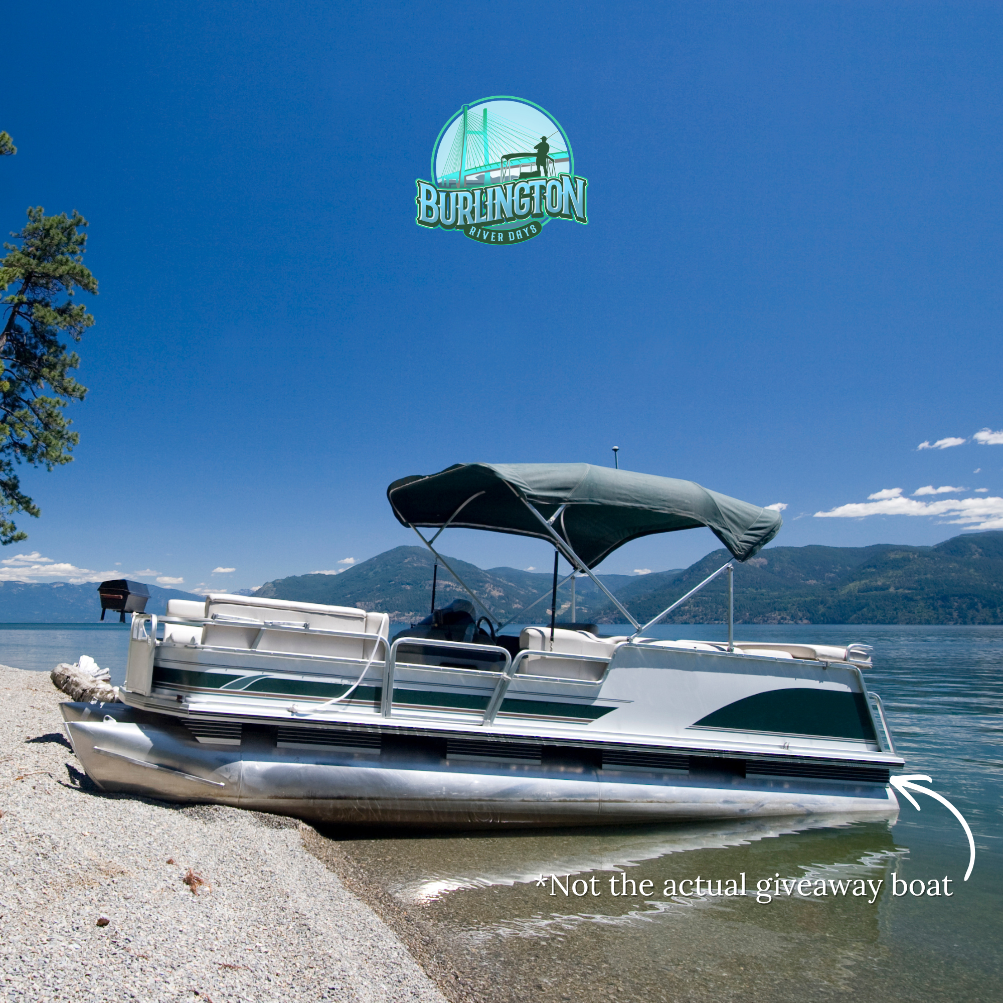 A boat with signs hanging from it