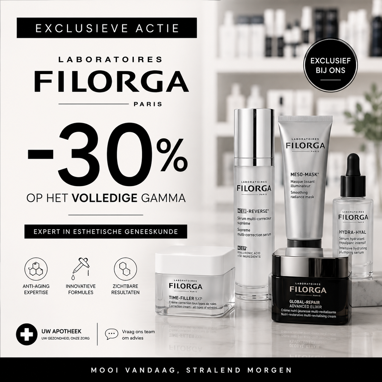 Filorga – 30% korting op het volledige gamma