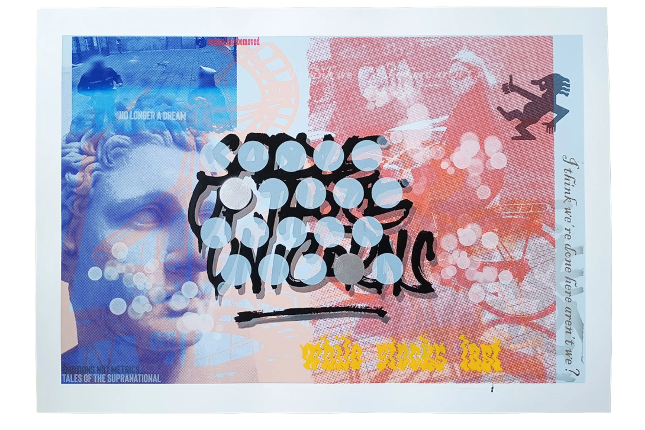 "While Stocks Last" limited edition screenprint by Richard Pendry