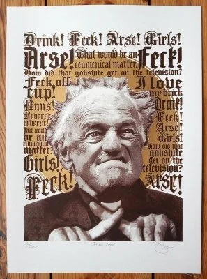 "Father Jack" limited edition screenprint by Barry Bulsara