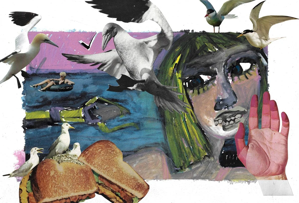 "Goodbye seaside, I won't miss you" giclee print by Julia Hamilton and KEELERTORNERO