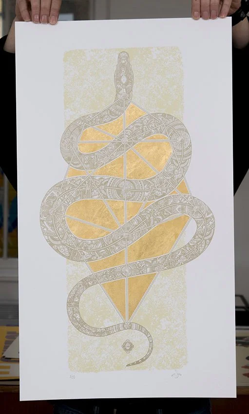 "Diamondhead Serpent" limited edition screenprint by 57 Design