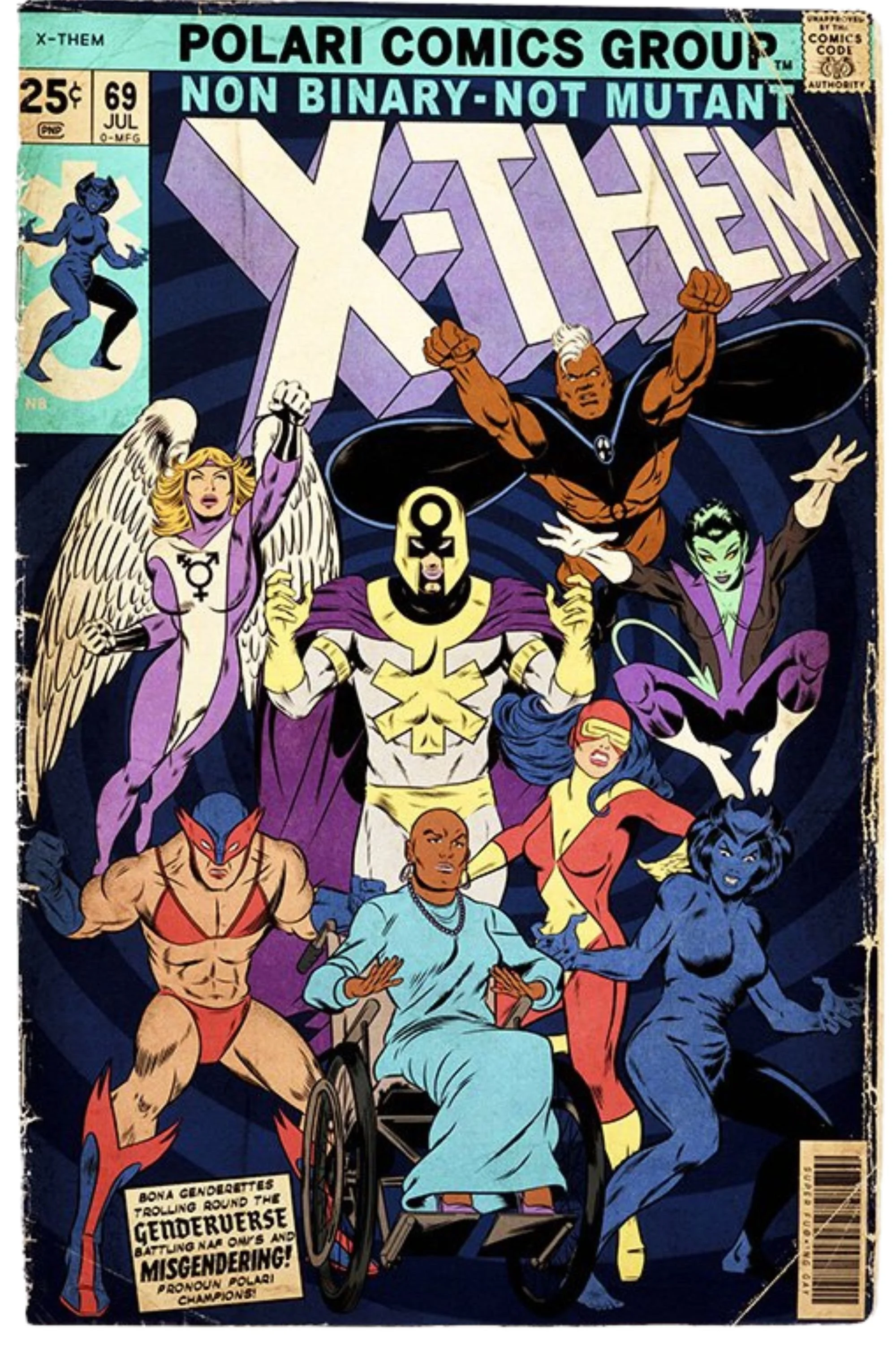 "X-Them" limited edition giclee print by Villain