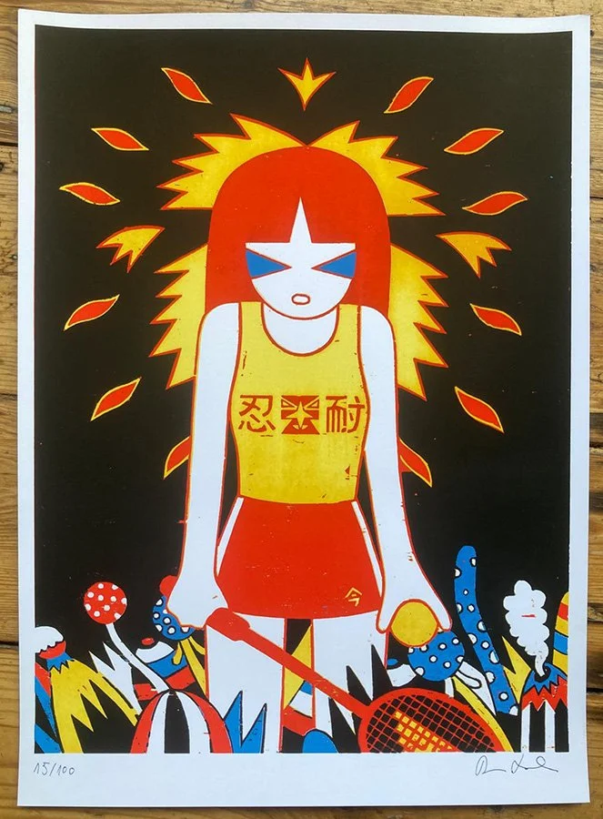 "Straight Play" limited edition screenprint by Roman Klonek