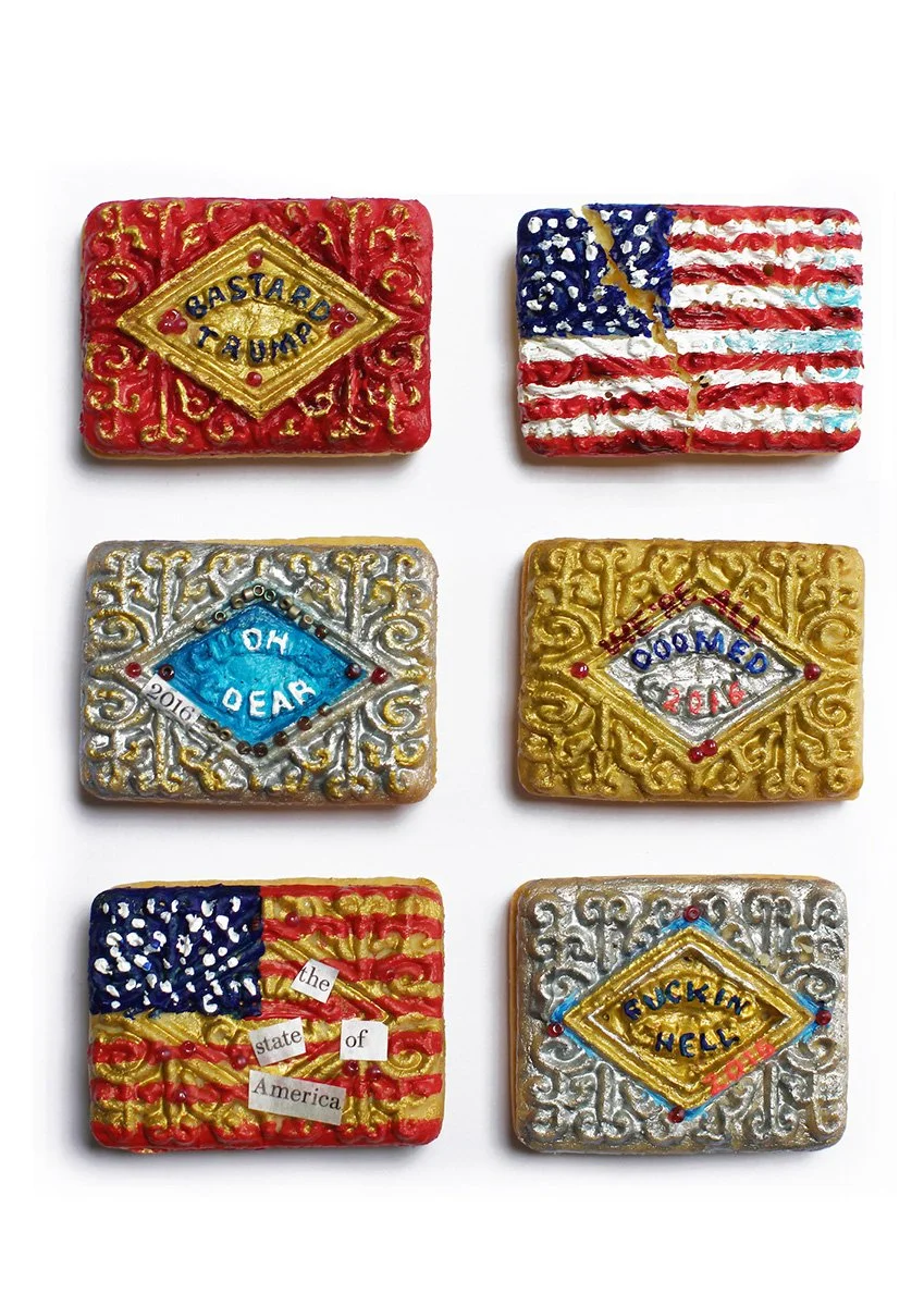 "USA Protest Biscuits" limited edition print by Sian Pattenden of Raw Art