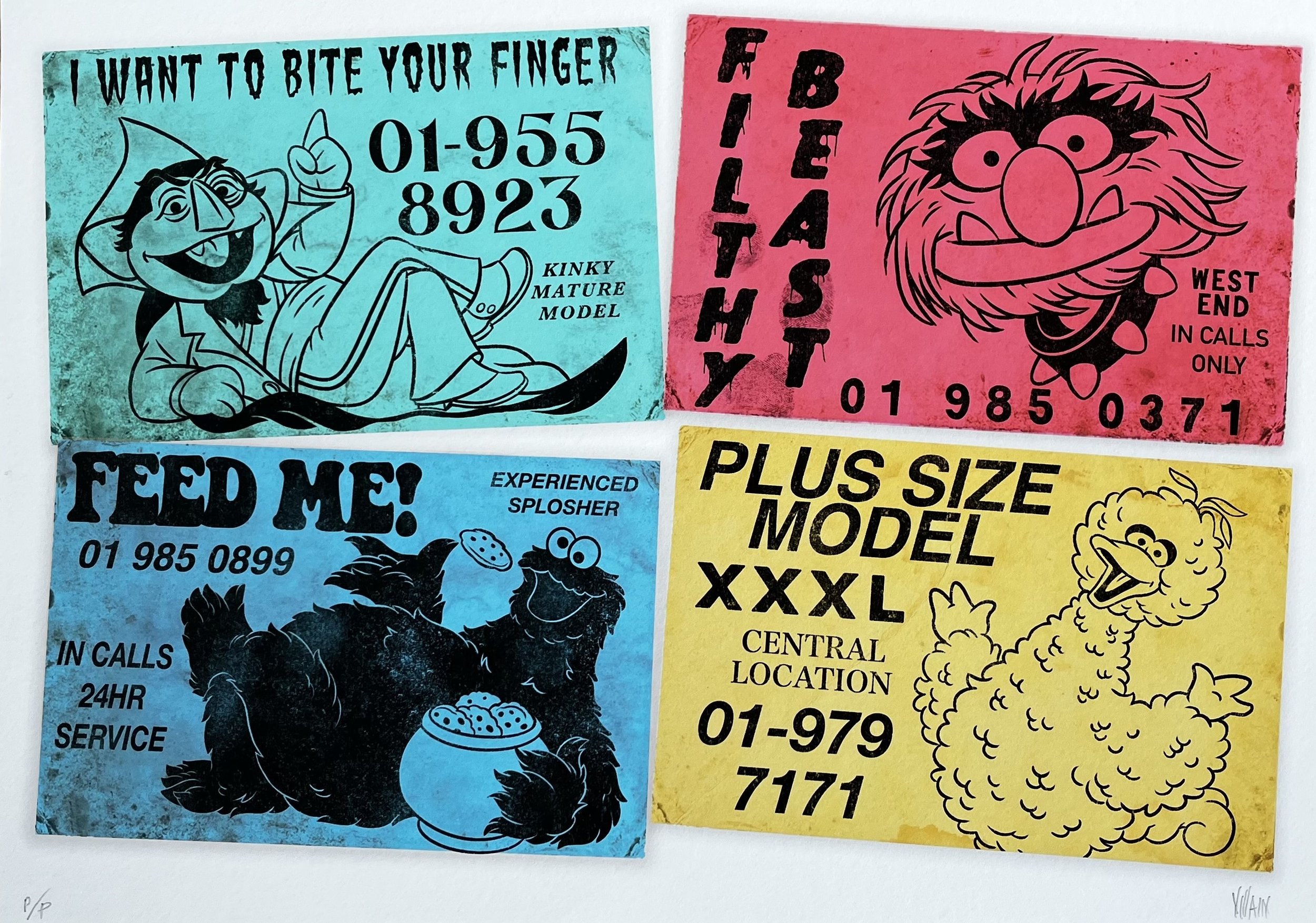 "XXX" Giclee print of The Muppets by Villain