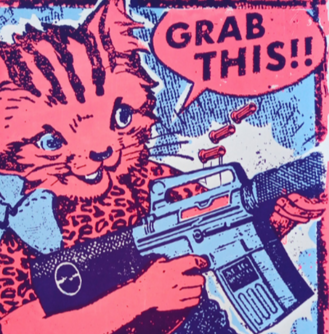 Ben Rider's screenprints are punk printmaking with the volume turned all the way up