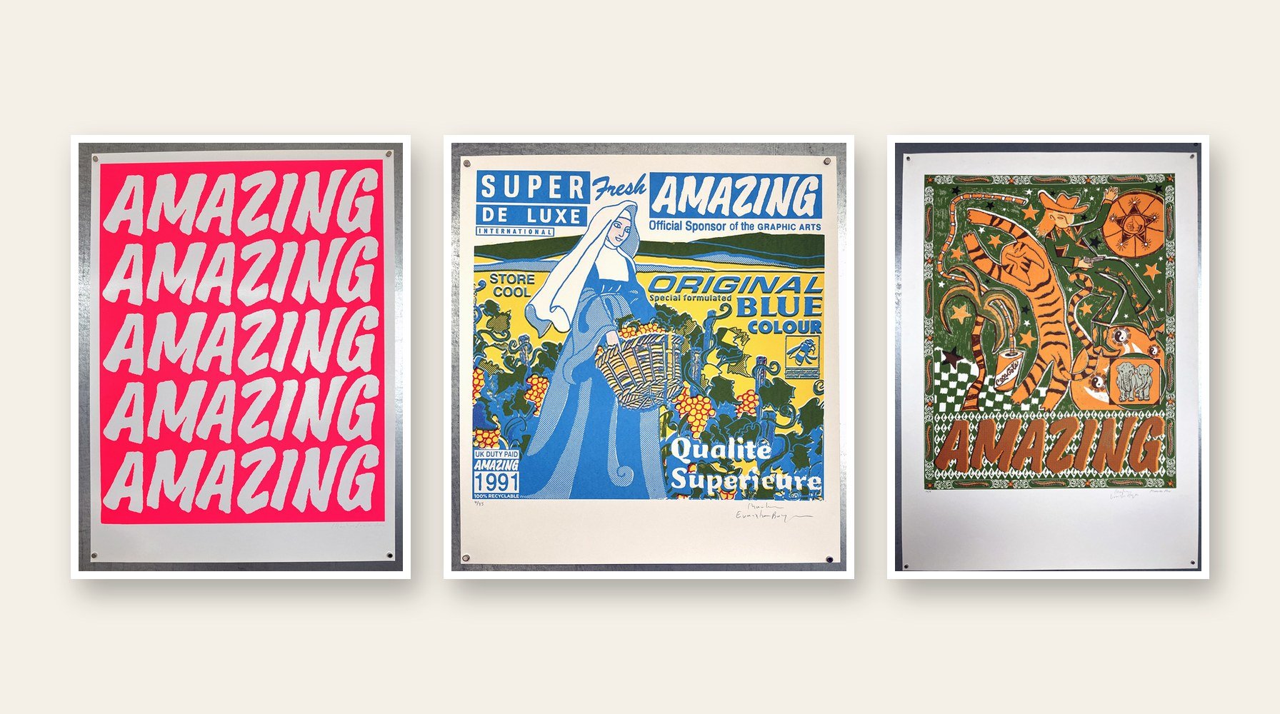 Charlie Evaristo Boyce framed screenprints