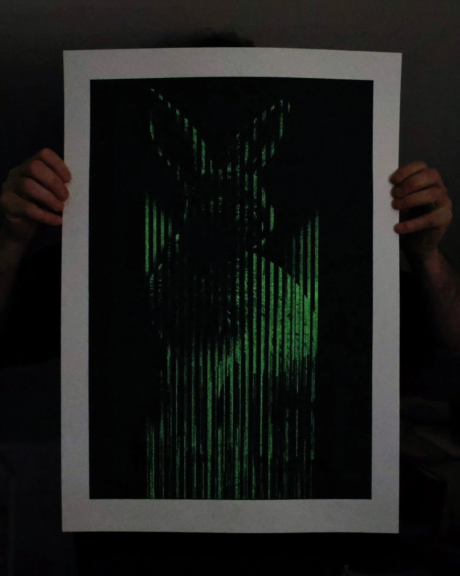 "The Matrix - Follow The White Rabbit" glow in the dark screenprint