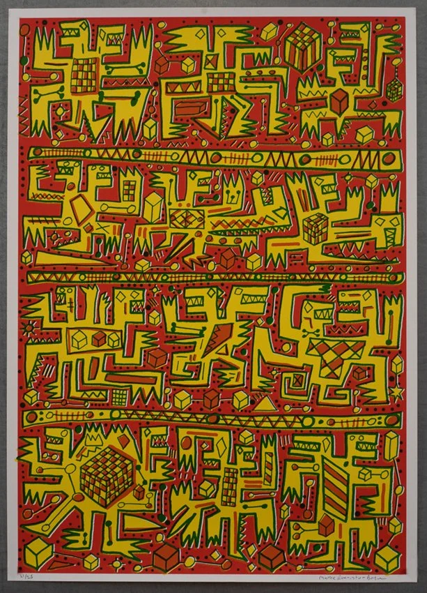"Crocchain" limited edition screenprint by Charlie Evaristo-Boyce