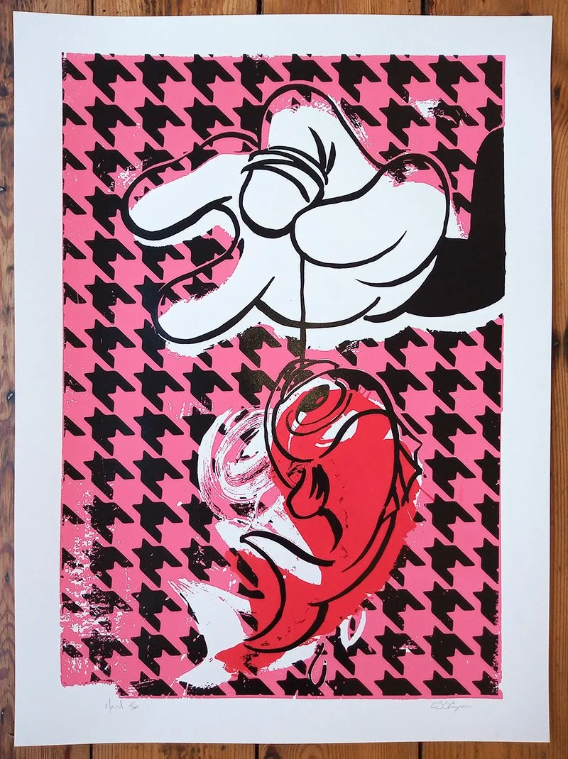 "Hand" limited edition screenprint by Carl Stimpson