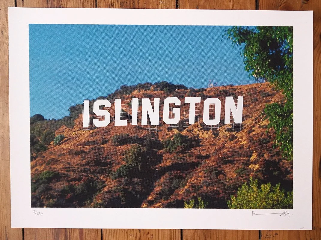 "Islingtonwood" screenprint by Richard Pendry