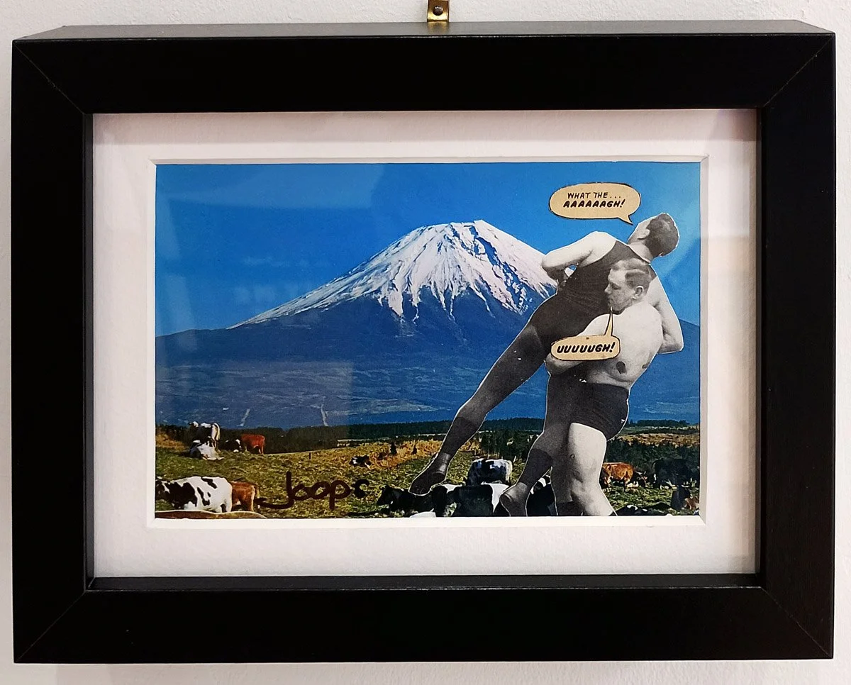 "No Sumo No. 5" Collaged Postcard by Phill Jupitus