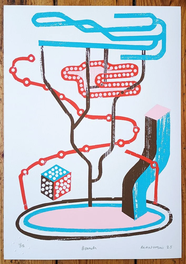"Branch" limited edition screenprint by Richard Couzins