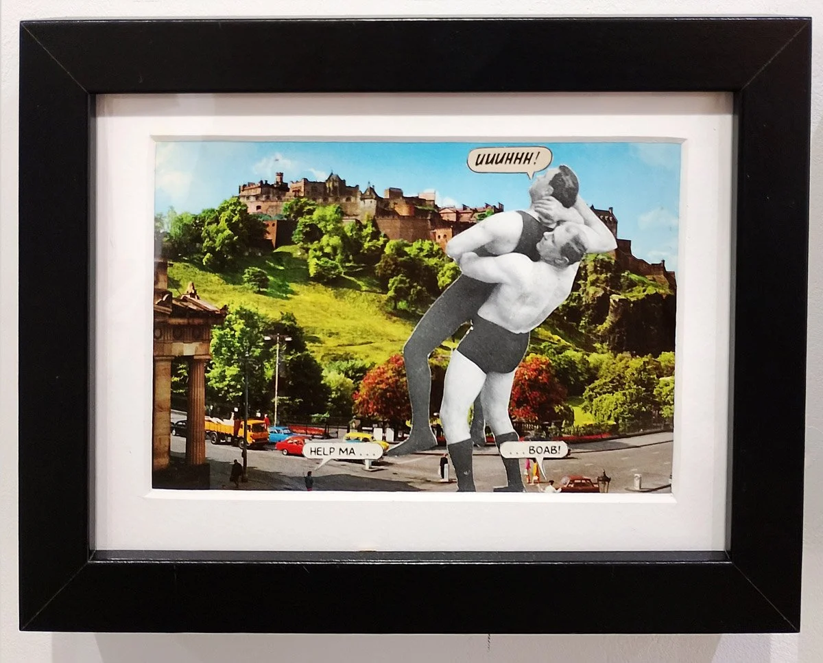 "Ah Kent Walton No.3" Collaged Postcard by Phill Jupitus