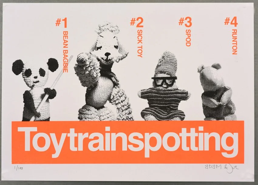 "Toytrainspotting" Limited edition screenprint by Adam & Joe