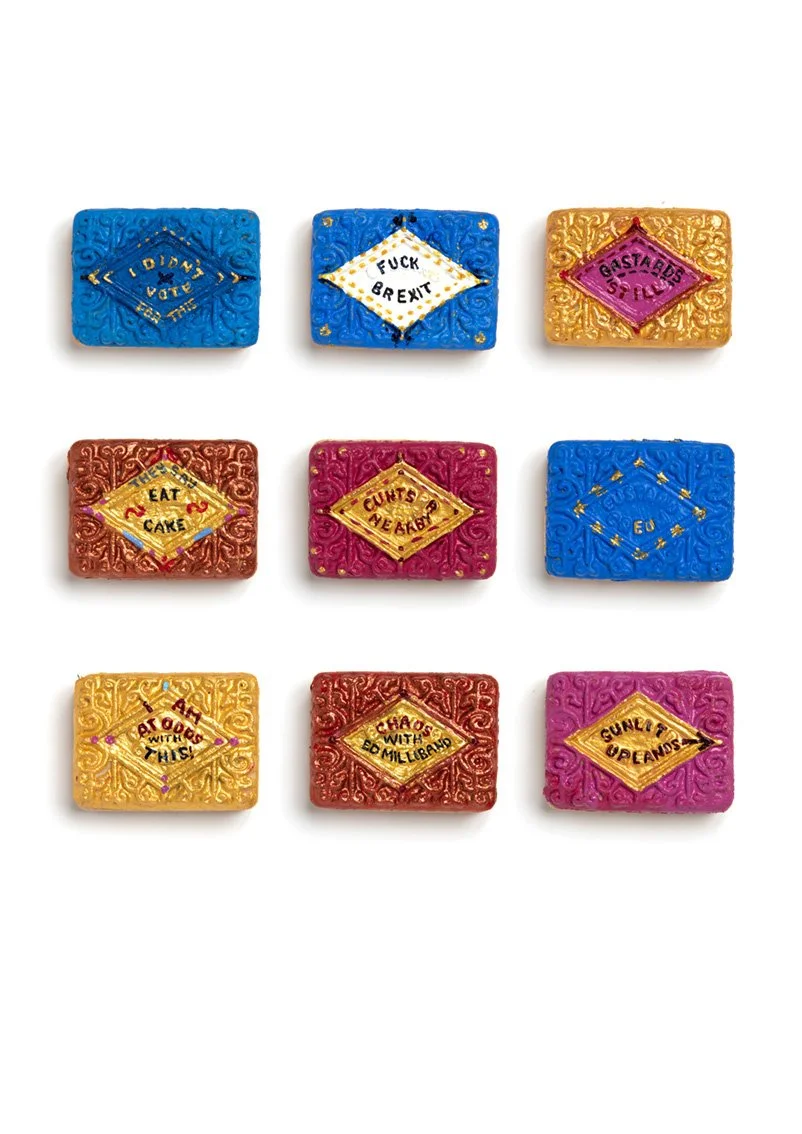 "Protest Biscuits '22 A3 alternative" limited edition print by Siân Superman