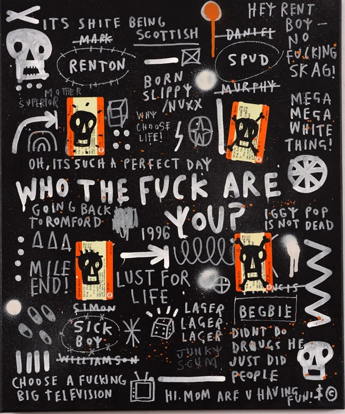 "Who the f*ck are you ?" Original work by Skeleton Cardboard